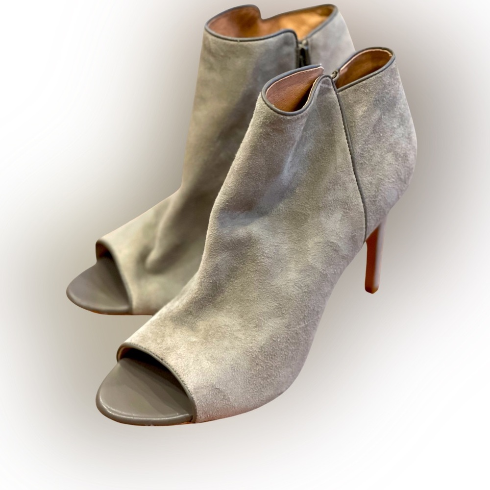 Joie Suede Open-Toe Bootie